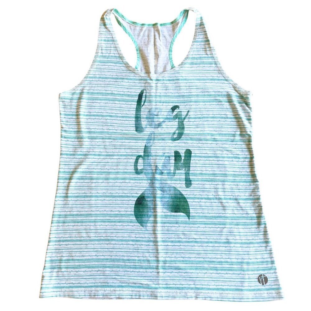 Raw‎ Threads Organic Cotton/Bamboo Mermaid Leg Day Athletic Tank Top - Size XL